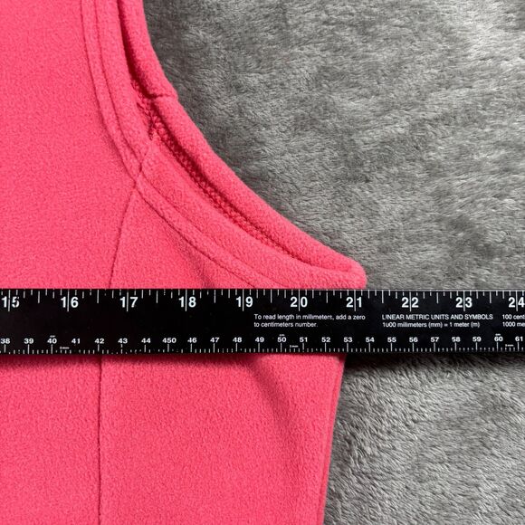 LL Bean Woman Fleece Vest Vintage Full Zip Outdoors Hiking Pink Large I133 - Picture 4 of 9